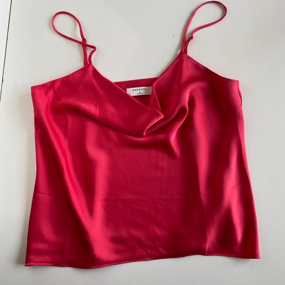 Aritzia Babaton Cowlneck Satin Camisole Size M - Picture 7 of 7